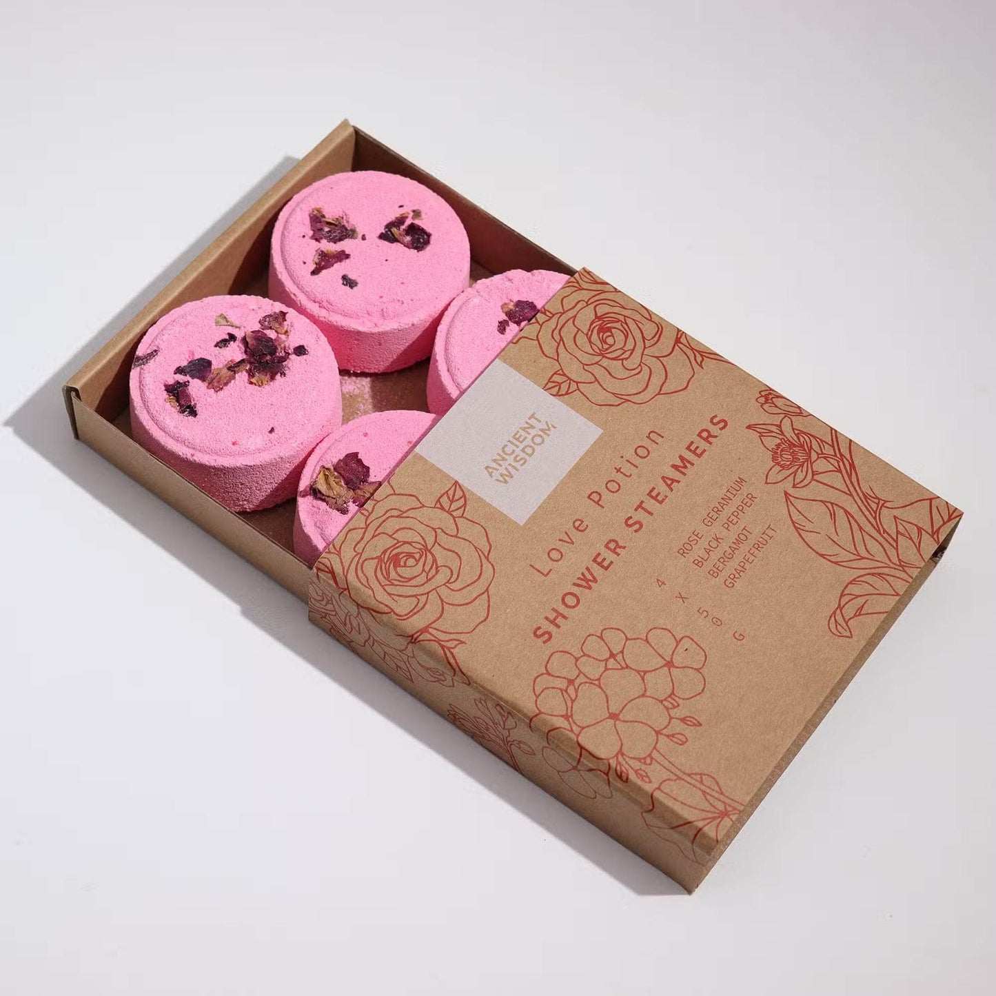 ZEN Shower Steamers - 4-er Set Duschdampfer - Love Potion - Duschdampfer - Hauttempel