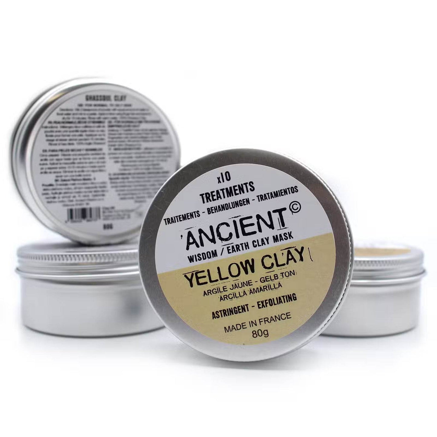 Gesichtsmaske Yellow Clay (Gelber Ton) - 80g - Clay Face Mask Powders - Hauttempel