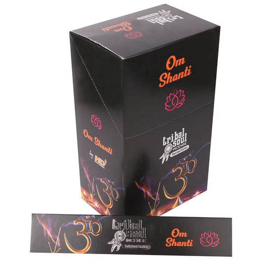TRIBAL SOUL Räucherstäbchen & Keramikhalter - Ohm Shanti - Räucherstäbchen - Hauttempel