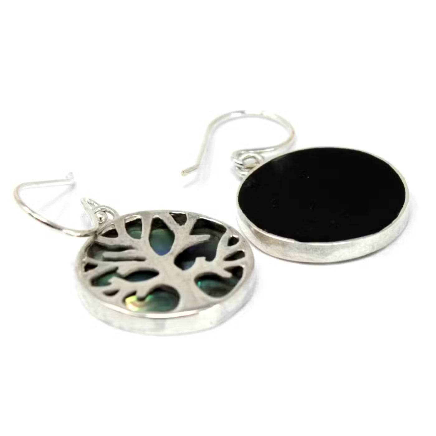 Lebensbaum Ohrringe 925 Silber 15mm - Abalone - Silberschmuck - Hauttempel