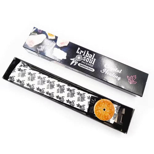 TRIBAL SOUL Räucherstäbchen & Keramikhalter - Kristallritual - Räucherstäbchen - Hauttempel