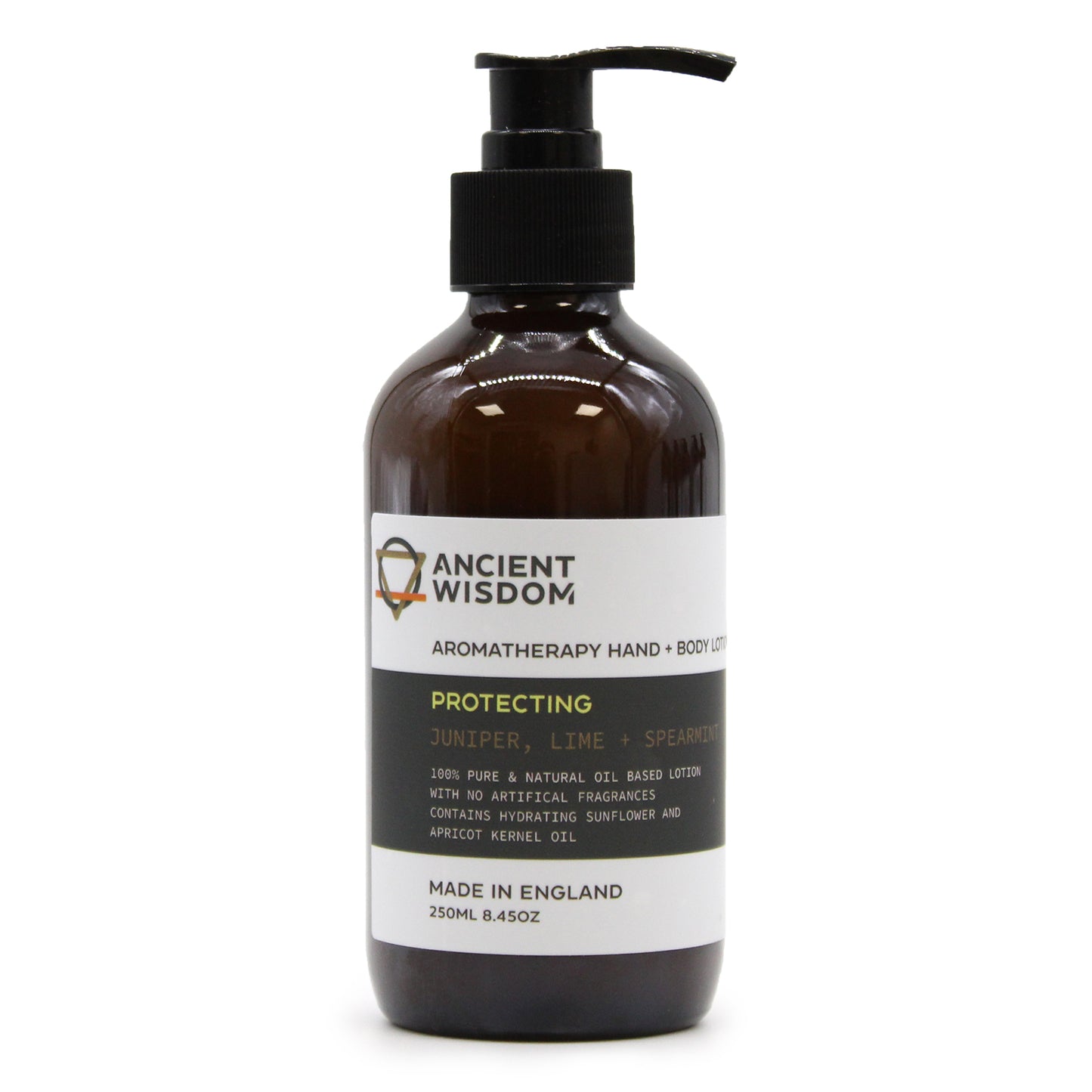 Aromatherapie Hand- und Körperlotion Wachholder, Limette & Grüne Minze - 250ml