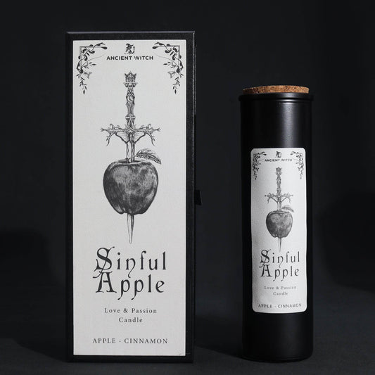 Hexen-Reinigungskerze - Sündiger Apfel - Apfel & Zimt - Ancient Witch Purification Candles - Hauttempel