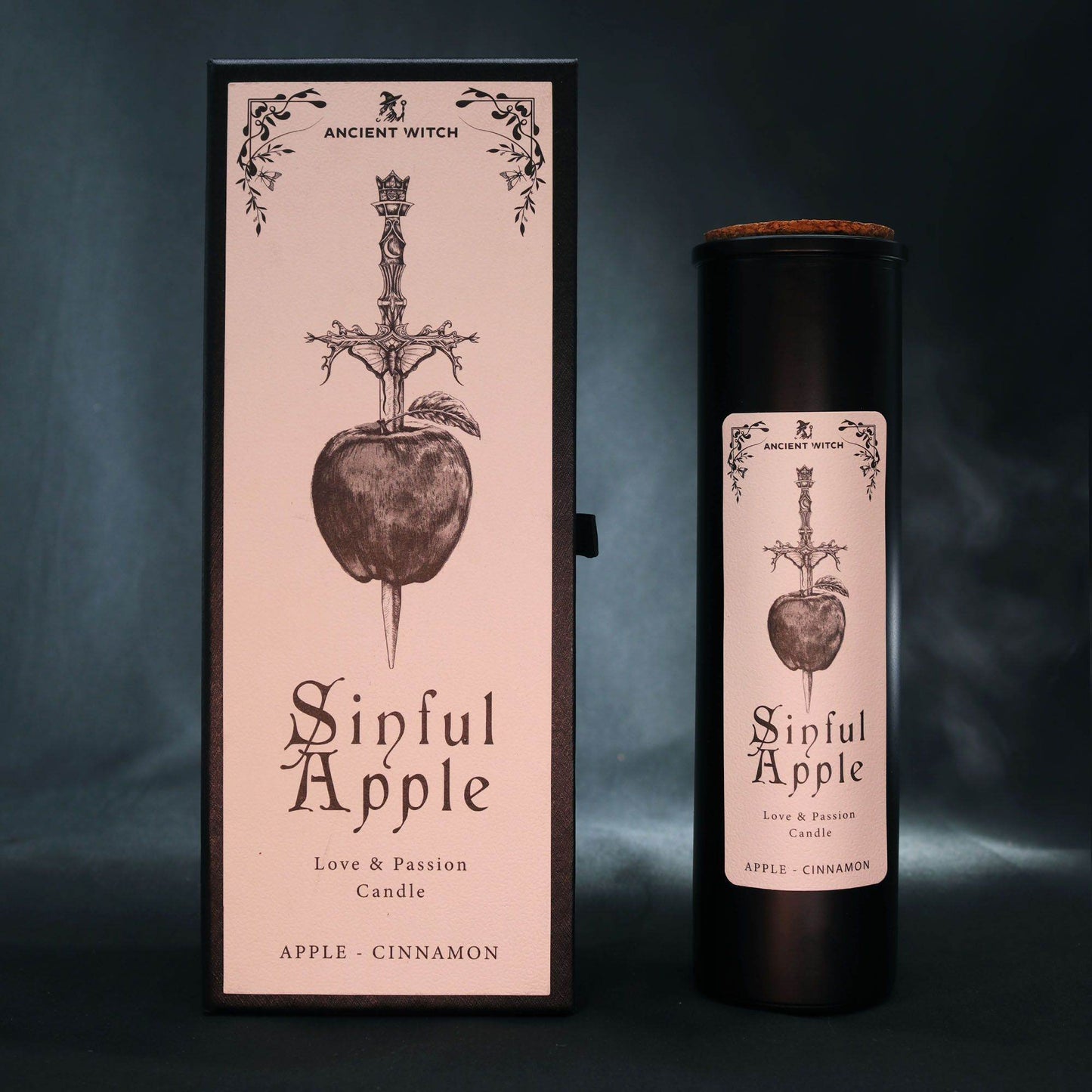 Hexen-Reinigungskerze - Sündiger Apfel - Apfel & Zimt - Ancient Witch Purification Candles - Hauttempel