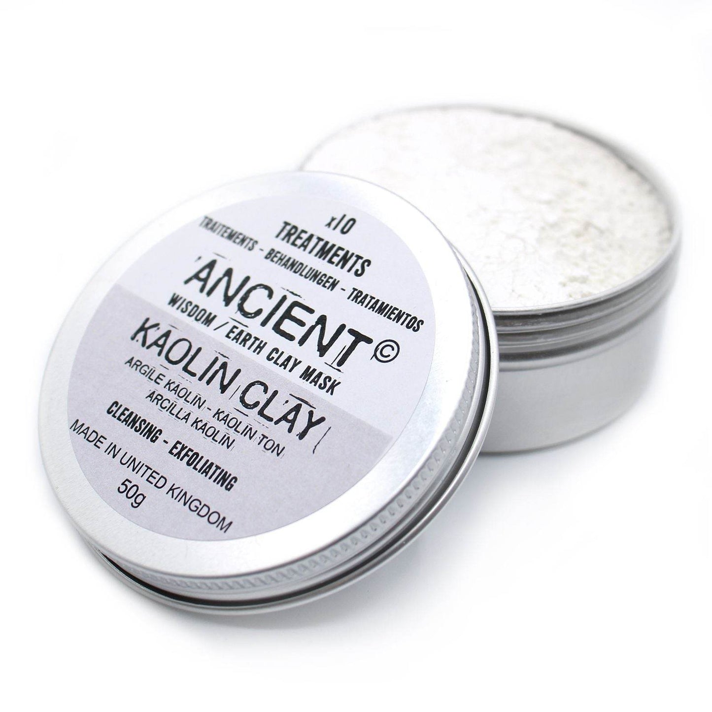 Gesichtsmaske Kaolin Clay (Kaolin Ton) - 50g - Clay Face Mask Powders - Hauttempel