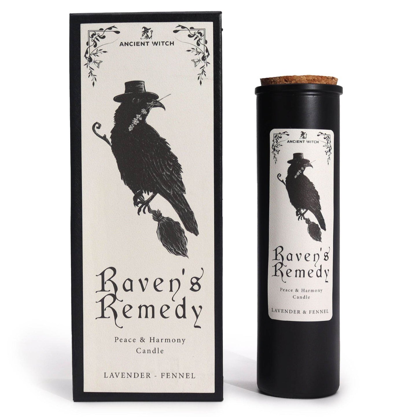 Hexen-Reinigungskerze - Ravens' Remedy - Lavendel & Fenchel - Ancient Witch Purification Candles - Hauttempel