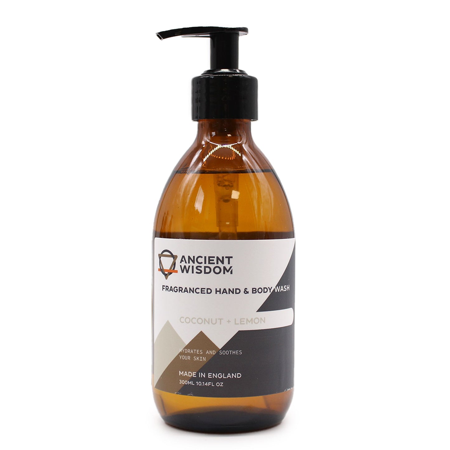 Hand- & Duschgel Kokosnuss und Zitrone – Flasche frontal, Freisteller