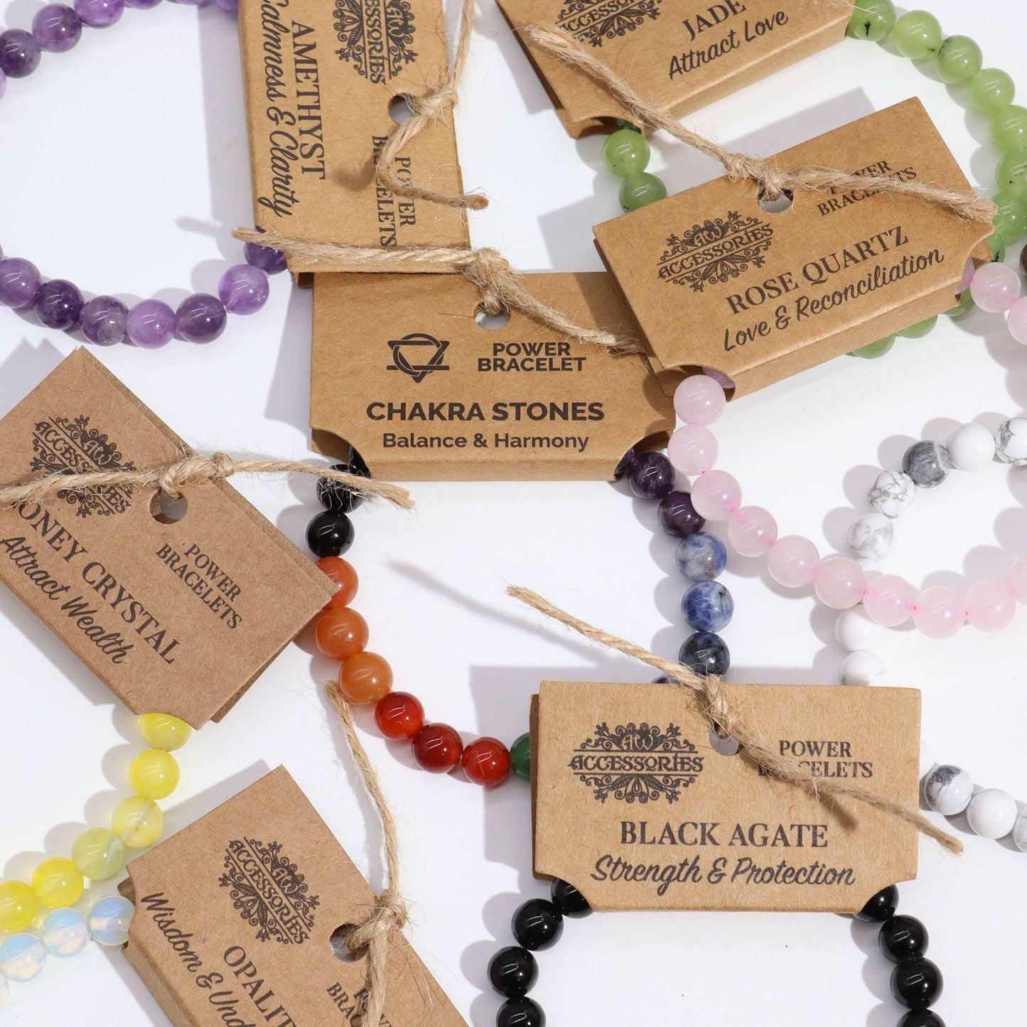 Edelstein-Kraftarmband - Chakra Steine - Armschmuck - Hauttempel