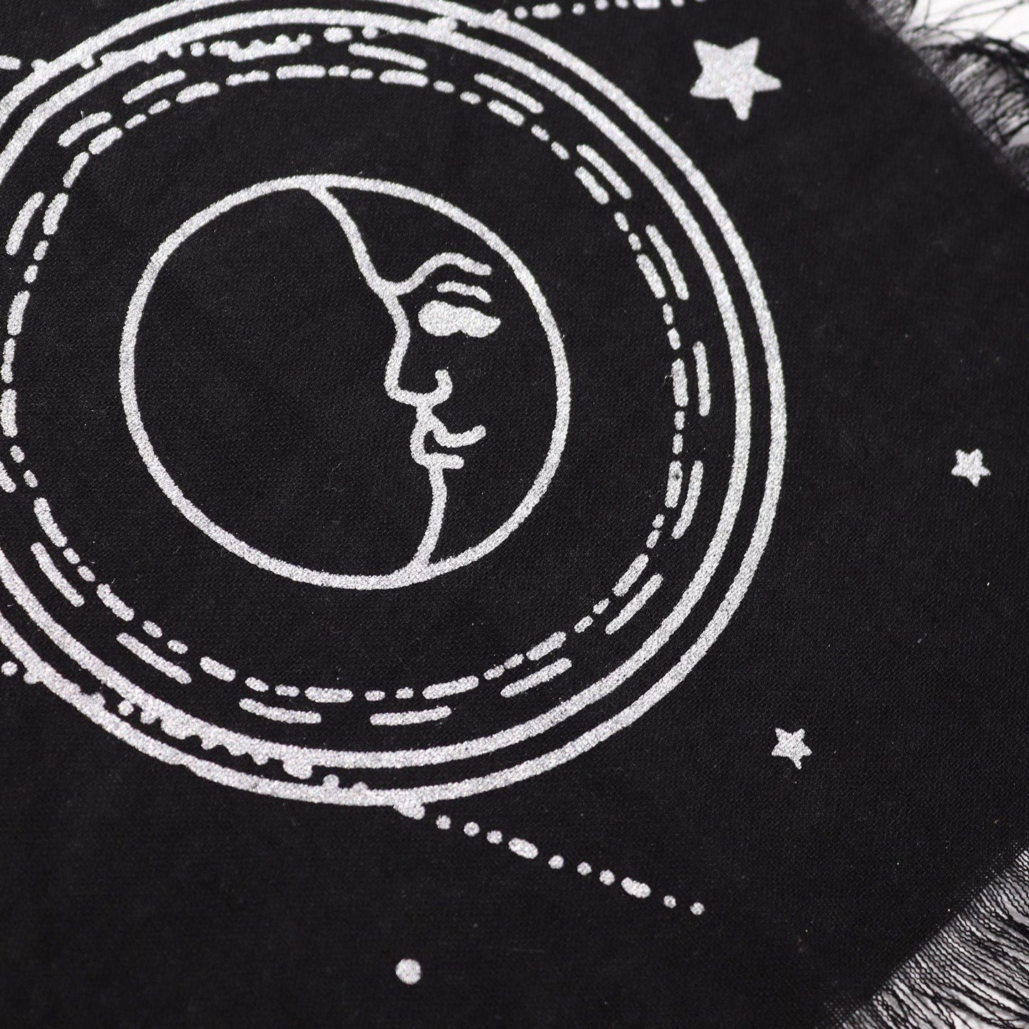 Esoterisches Altartuch mit Fransen - Sonne & Mond mit Karte - Esoteric Altar Cloth - Hauttempel