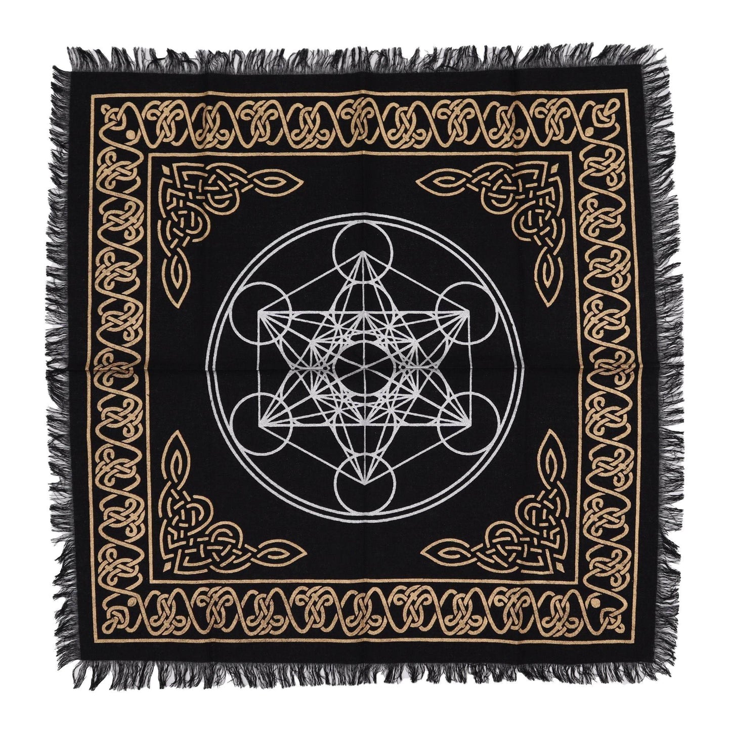 Esoterisches Altartuch mit Fransen - Chakra Diagramm - Esoteric Altar Cloth - Hauttempel