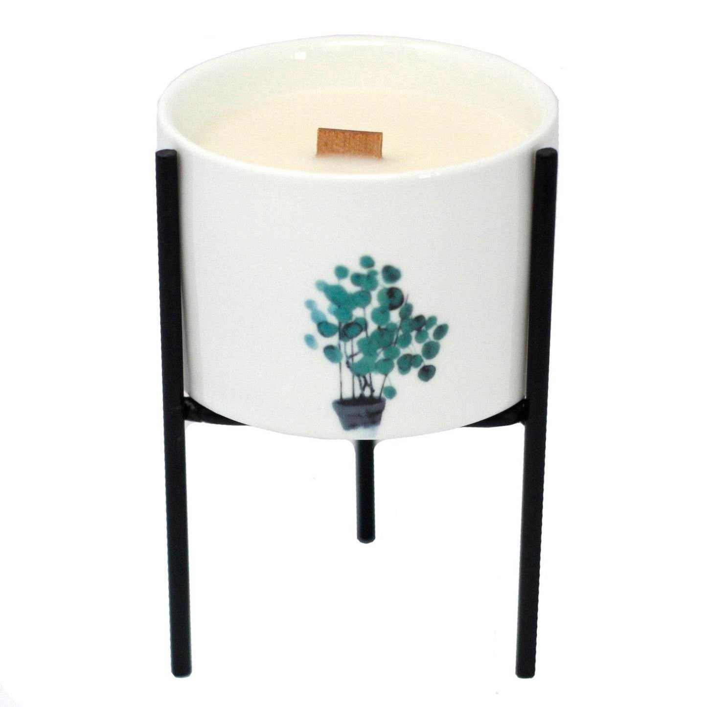 Kerzenhalter 3er Set passend zu mittlere und große Sojawachskerzen - 3x Iron Botanical Candle Holder - Hauttempel