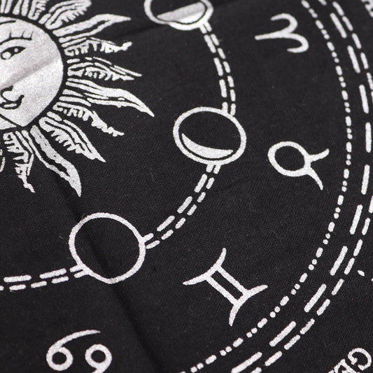 Esoterisches Altartuch mit Fransen - Horoskop - Esoteric Altar Cloth - Hauttempel