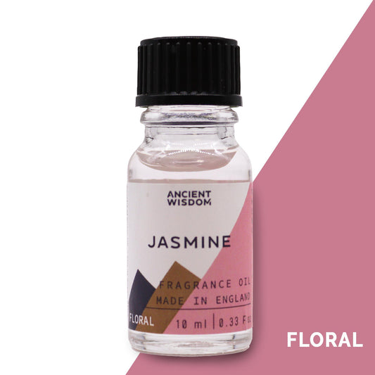 Raumduftöl Jasmin – Flasche mit hellrosa Duftfarb-Kachel
