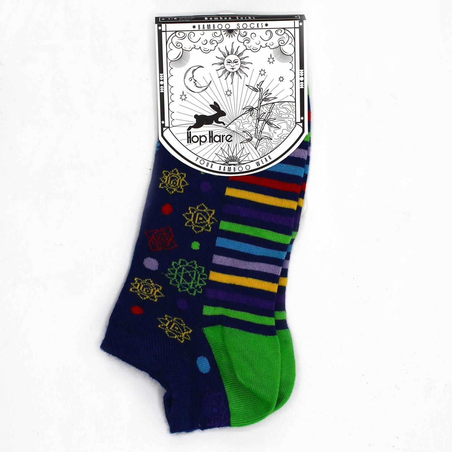 Bambussocken, niedrige (Sneakersocken) (M/L bzw. 41-46) - 7 Chakra - Hop Hore Bamboo Low Trainer Socks - Hauttempel