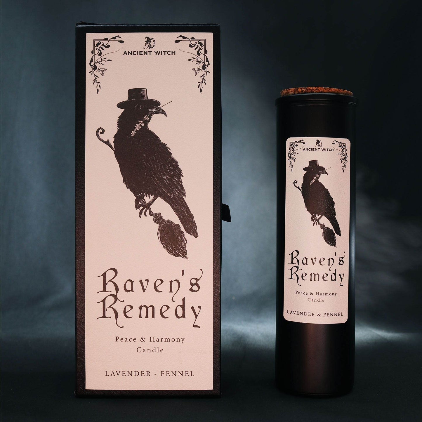 Hexen-Reinigungskerze - Ravens' Remedy - Lavendel & Fenchel - Ancient Witch Purification Candles - Hauttempel