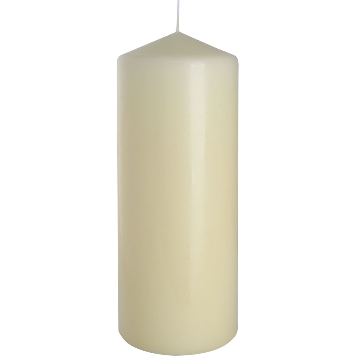 Cremefarbene Stumpenkerze 80 × 200 mm, Freisteller
