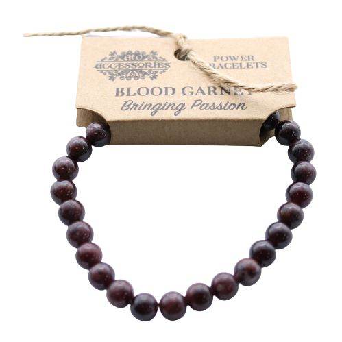 Edelstein-Kraftarmband - Blutgranat - Armschmuck - Hauttempel