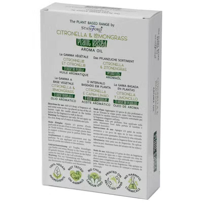Duftöl auf Pflanzenbasis - 10ml - Citronella Lemon Grass - Plant Based Fragrance Oils - Hauttempel