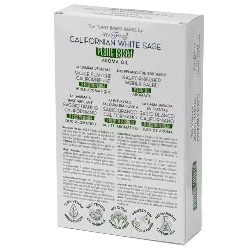Duftöl auf Pflanzenbasis - 10ml - Weißer Salbei aus Kalifornien (Californian White Sage) - Plant Based Fragrance Oils - Hauttempel