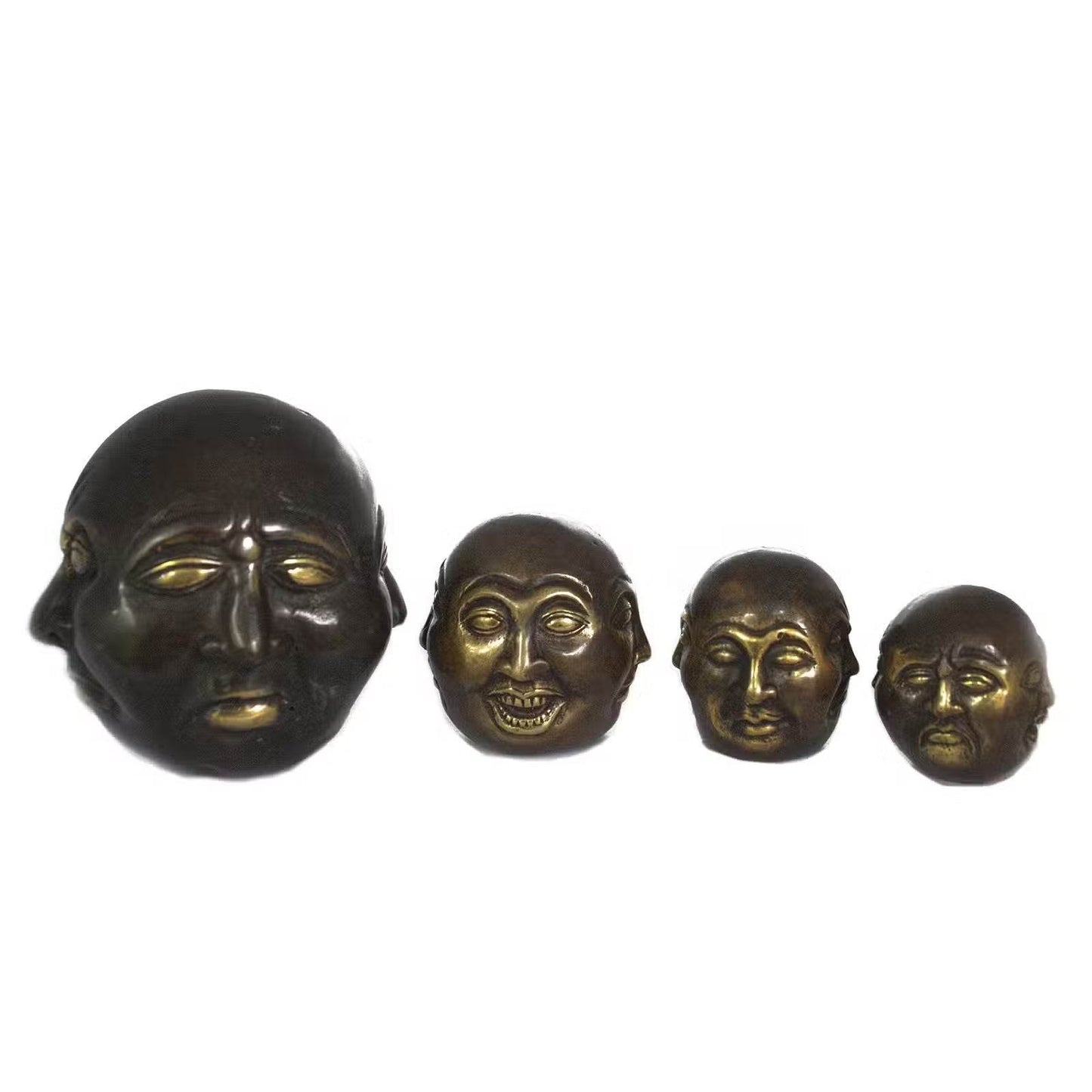 Fengshui - Viergesichtiger Buddha aus Messing - 4,5cm - Statuen & Figuren - Hauttempel