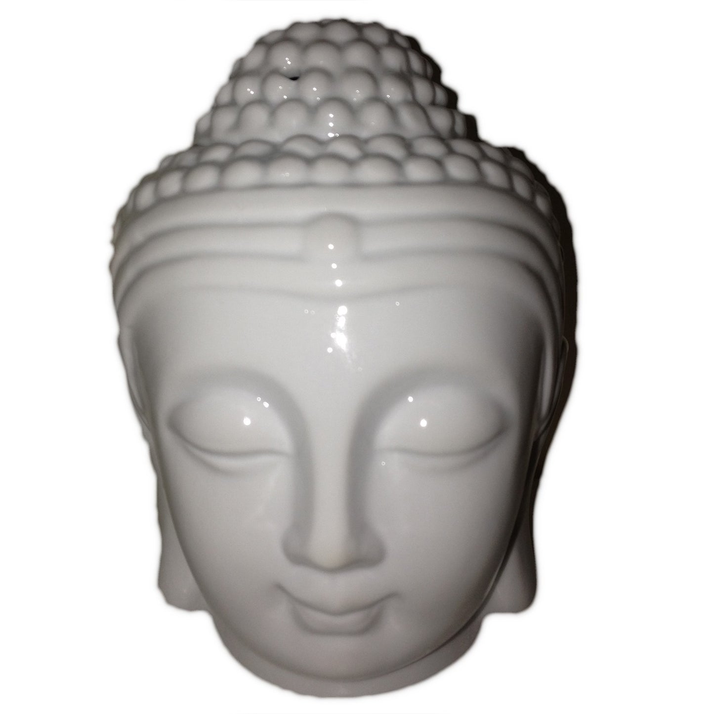 Duftöllampe - Keramik - Buddhakopf - weiß