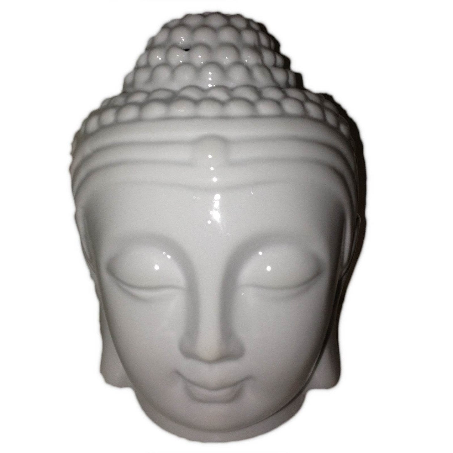 Duftöllampe - Keramik - Buddhakopf - weiß - Duftöllampen & Brenner - Hauttempel