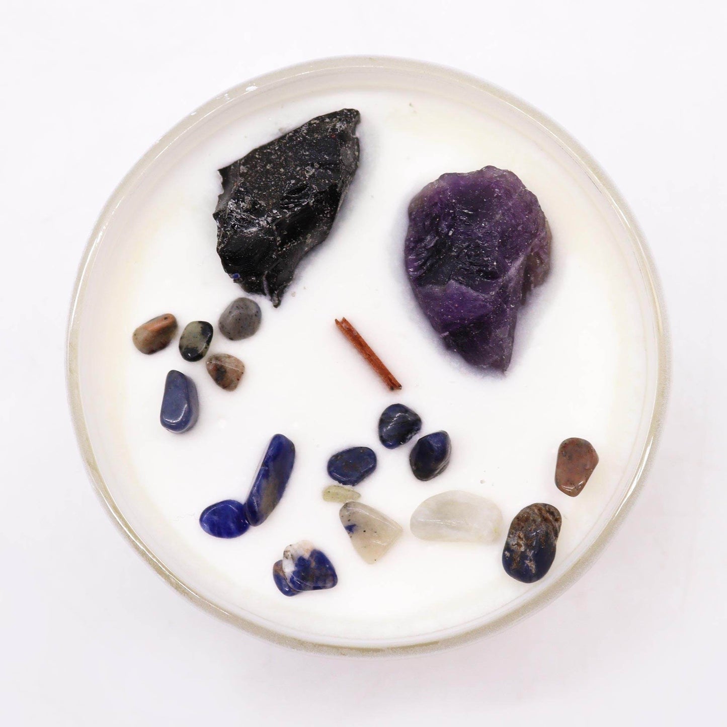 Solarplexus-Chakra Edelsteinkerze - Edelsteinkerze - Hauttempel