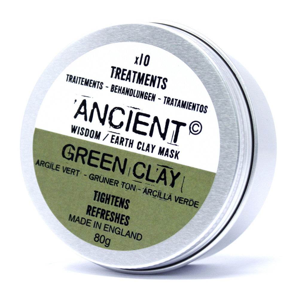 Gesichtsmaske Green Clay (Grüner Illit-Ton) - 100 g - Clay Face Mask Powders - Hauttempel