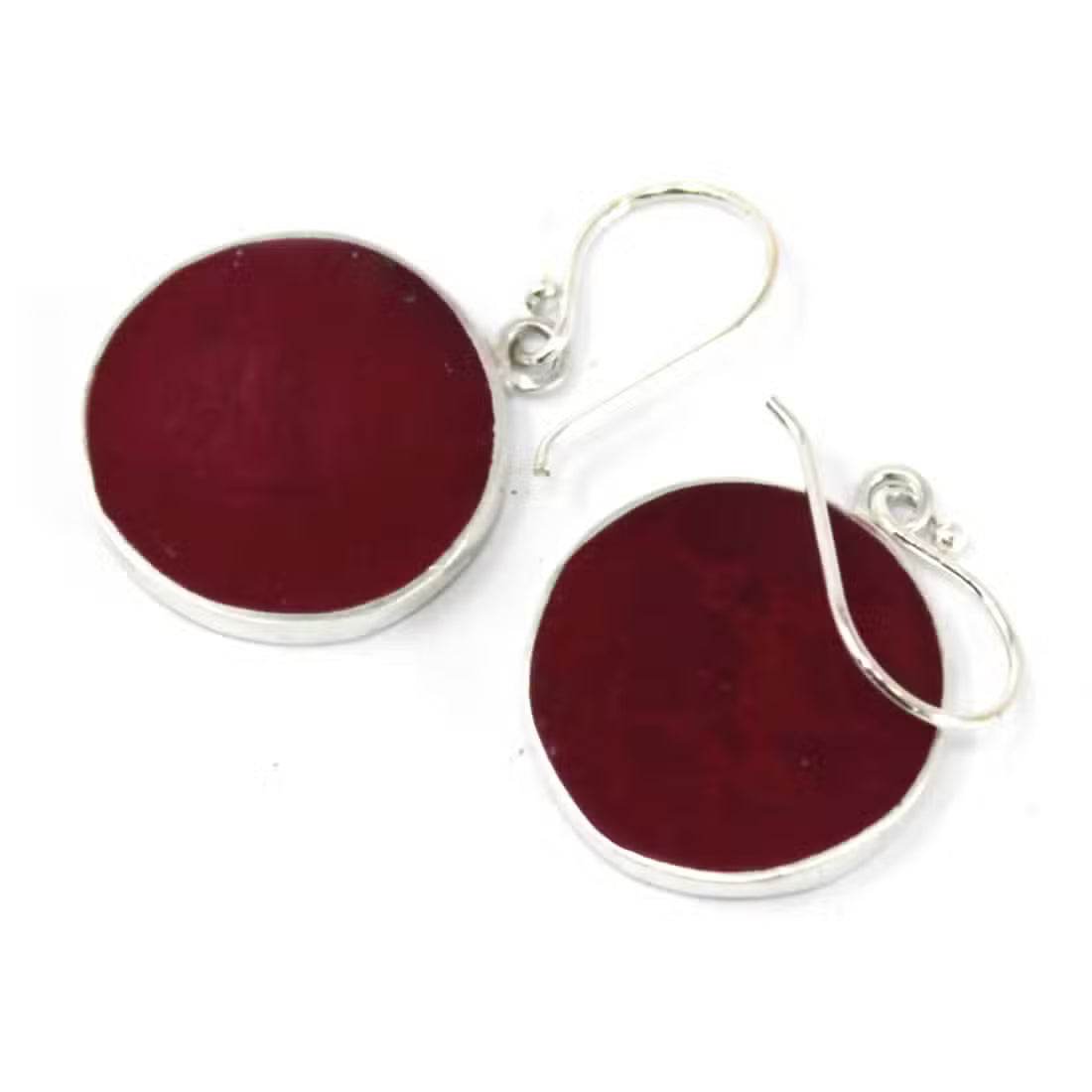 Lebensbaum Ohrringe 925 Silber 15mm - Koralleneffekt - Silberschmuck - Hauttempel