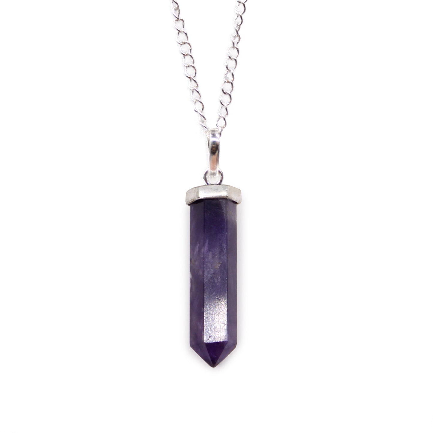 Indische Edelsteinkette - Obelisk - Amethyst