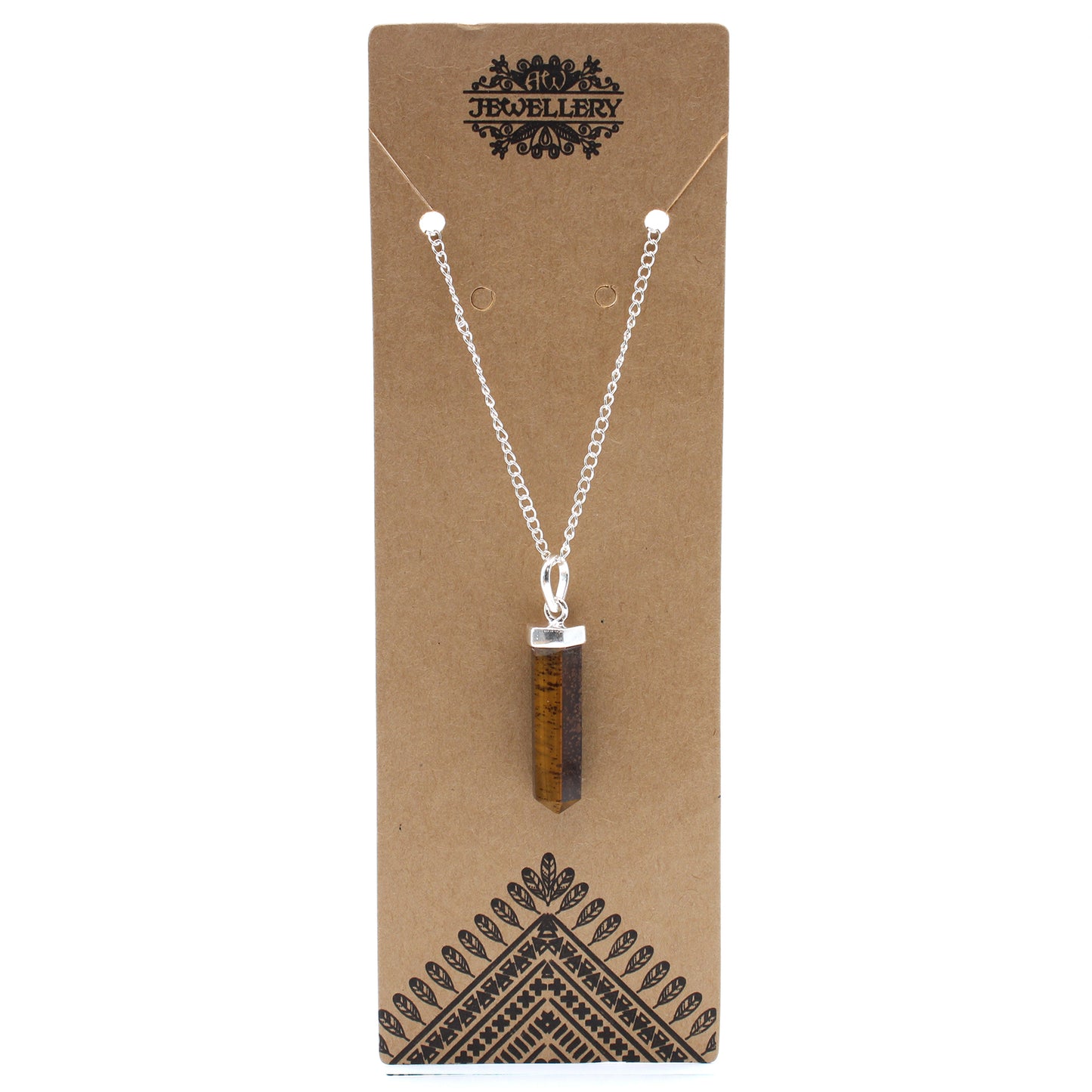 Indische Edelsteinkette - Obelisk - Tigerauge
