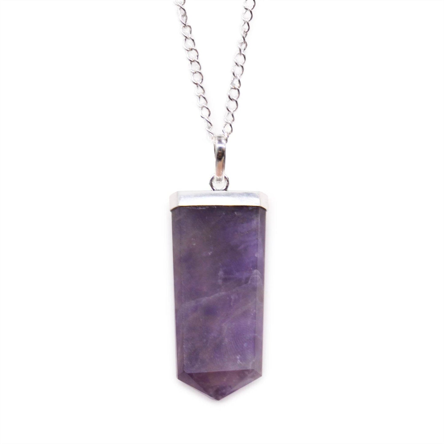 Indische Edelsteinkette - Flacher Stift - Amethyst - Edelsteinkette - Hauttempel