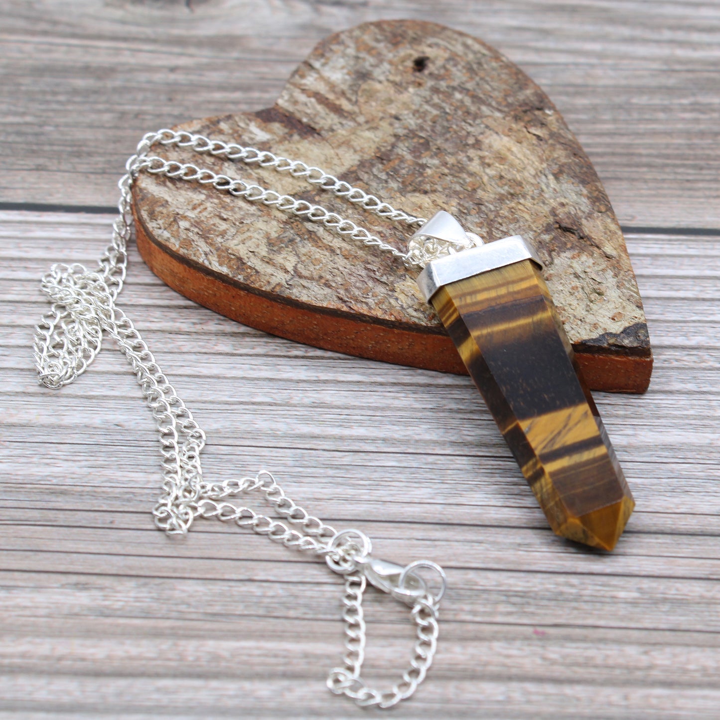 Indische Edelsteinkette - Flacher Stift - 5 Designs