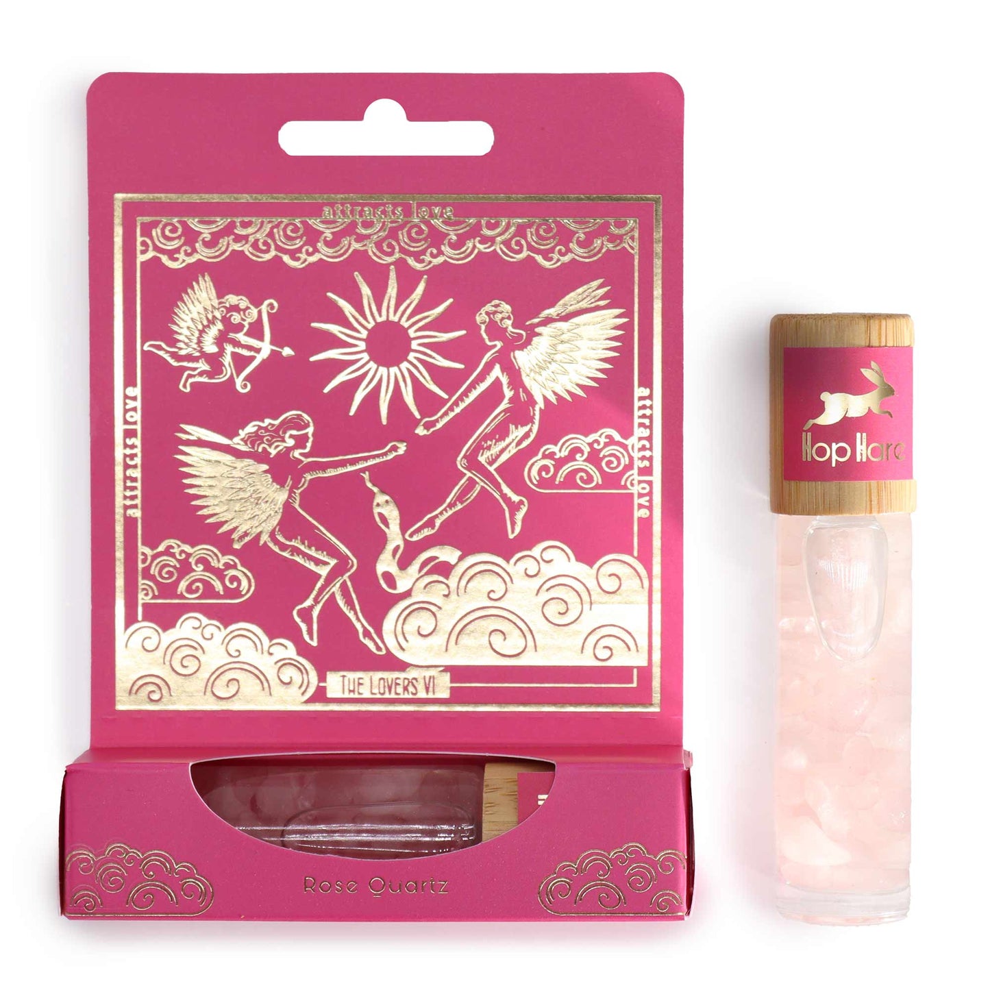 Hop Hare© Tarot Edelstein-Roll-on mit ätherischen Ölen "Die Liebenden" 10ml