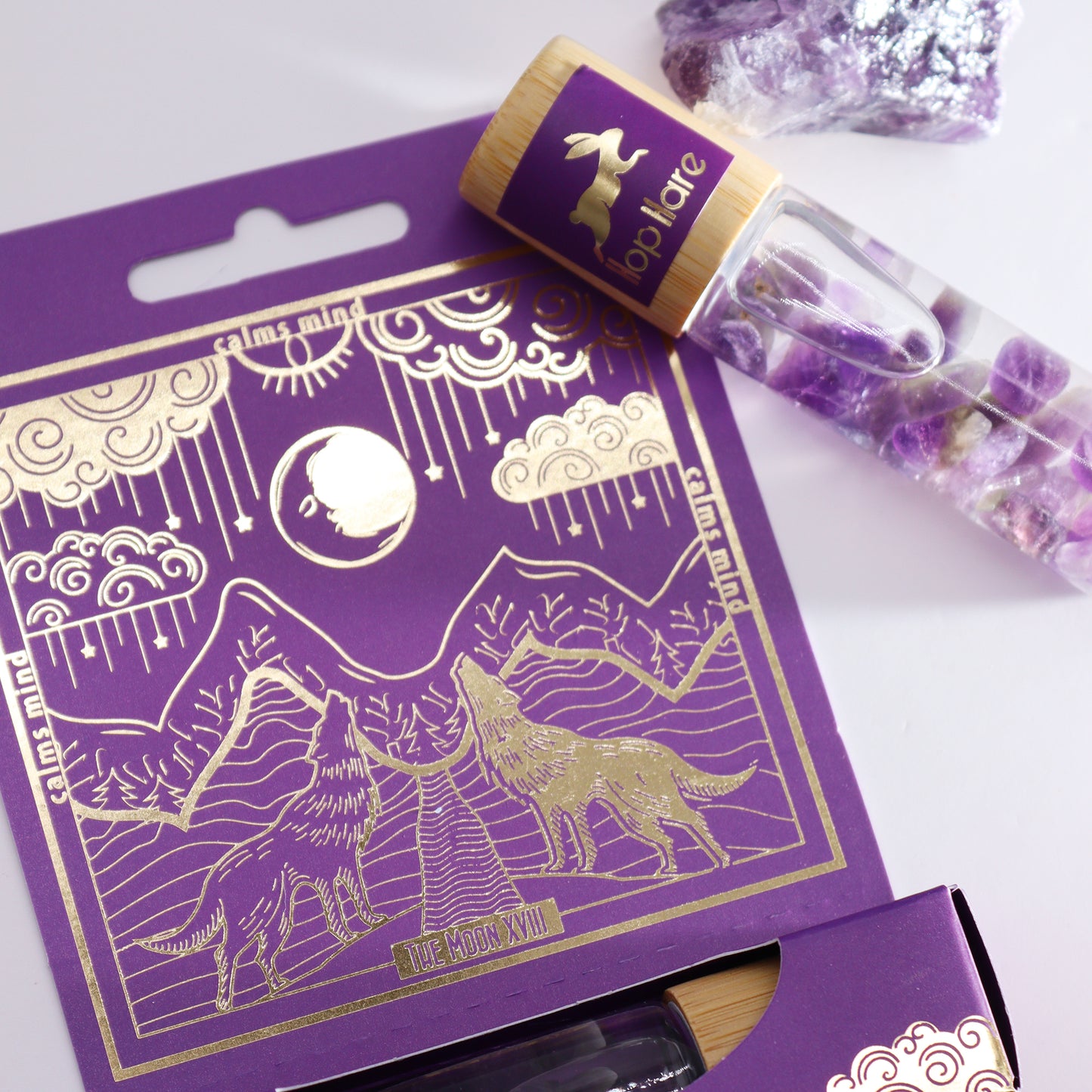 Hop Hare© Tarot Edelstein-Roll-on mit ätherischen Ölen "Der Mond" 10ml