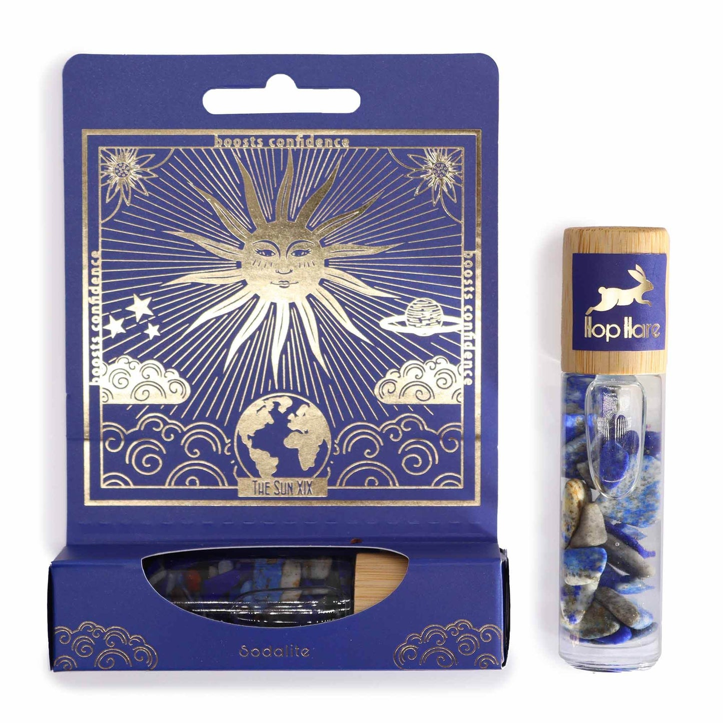 Tarot Edelstein-Roll-on mit Sodalith - Die Sonne 10ml - Hop Hare© Tarot Edelstein-Roll-on - Hauttempel