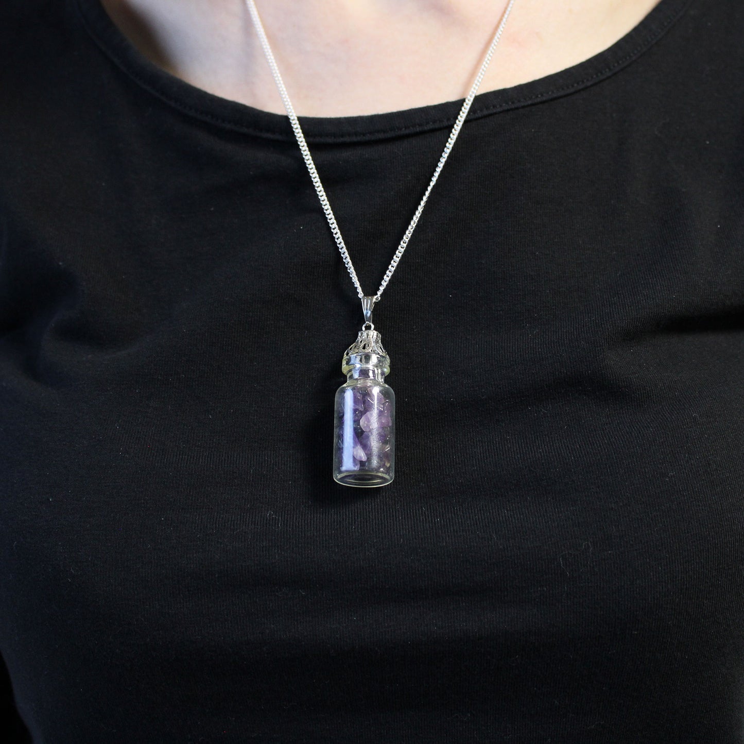 Indische Edelsteinkette - Edelsteine in Flasche - 5 Designs