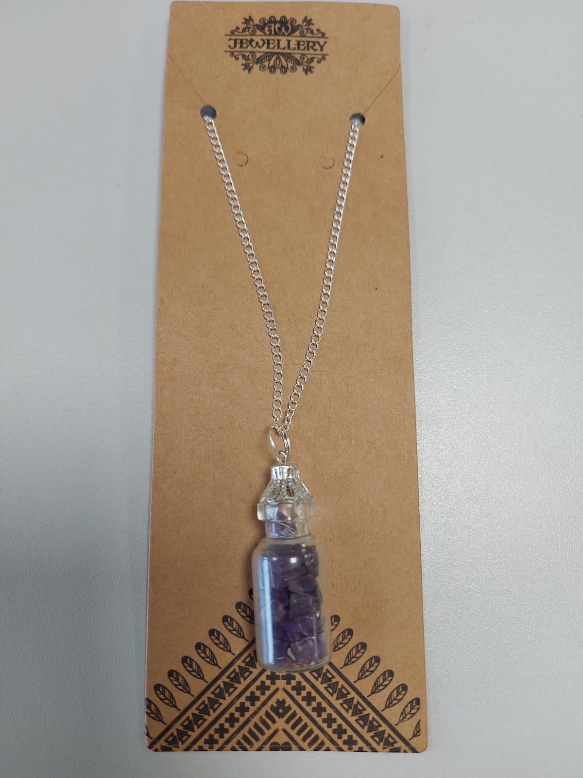 Indische Edelsteinkette - Edelsteine in Flasche - 5 Designs