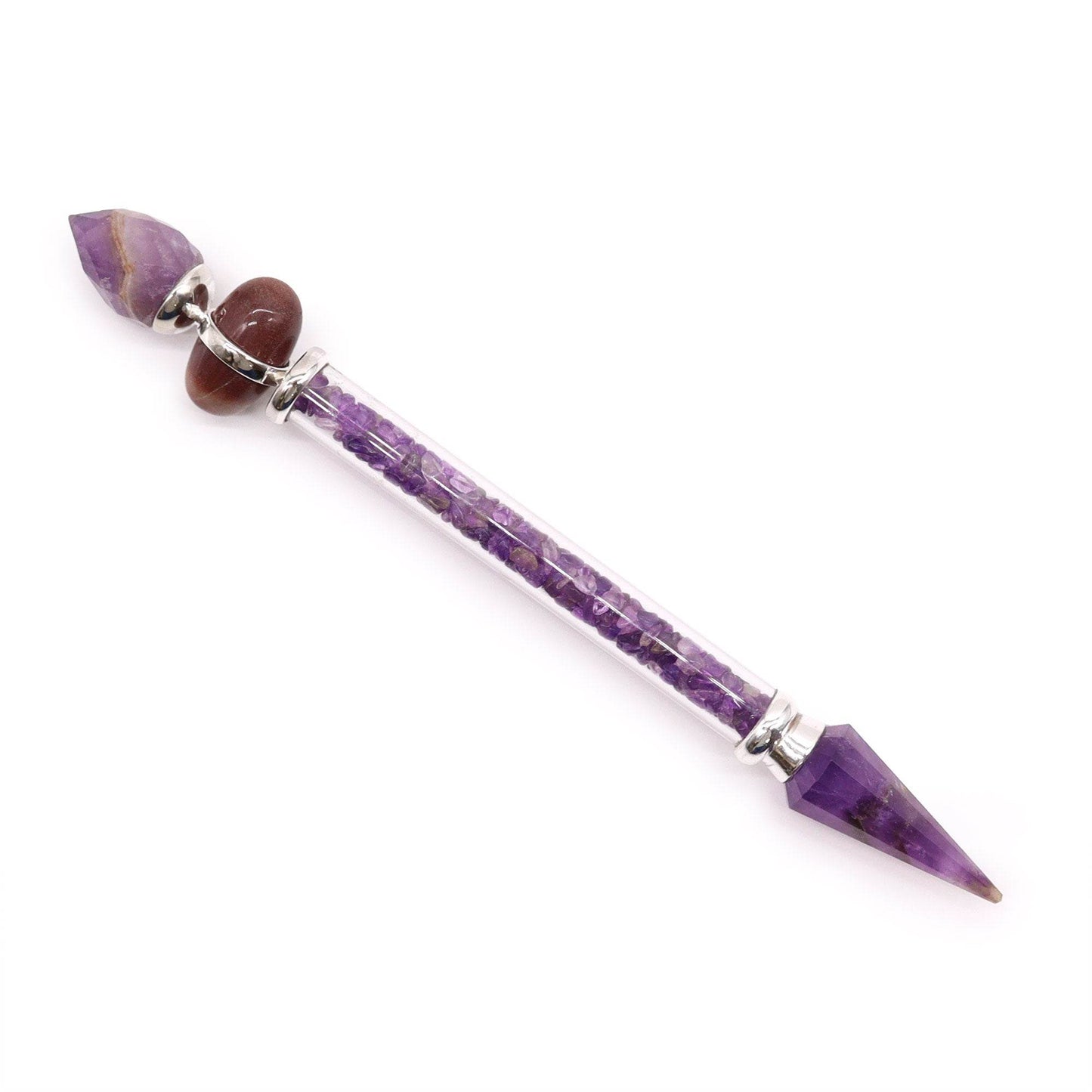 Shiva Lingam Ritualstab - Amethyst (Erfolg) - Edelstein-Ritualstab - Hauttempel