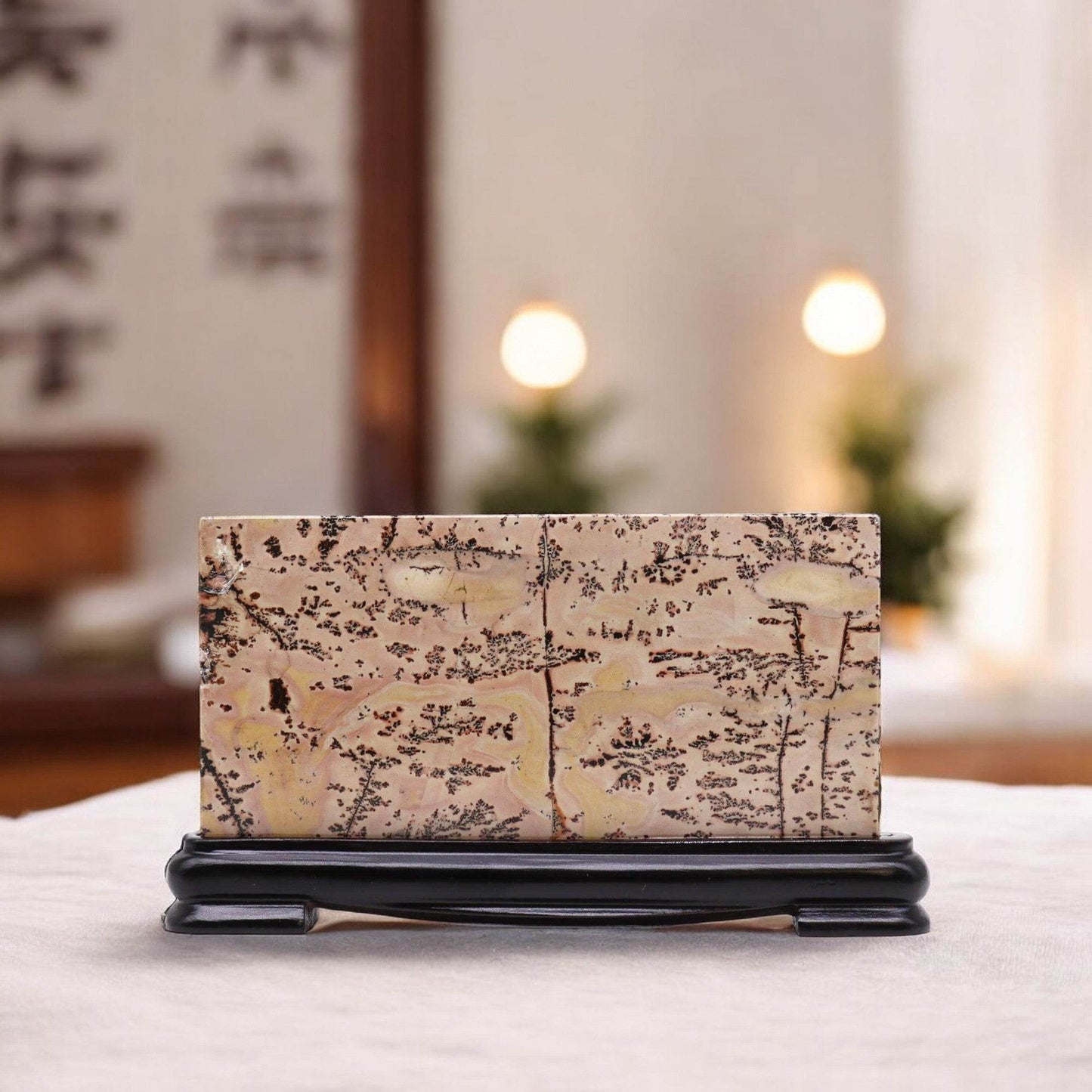 Guohua Bildstein - Landschaft - 140 x 80 mm - ca. 100g - Bildstein - Hauttempel