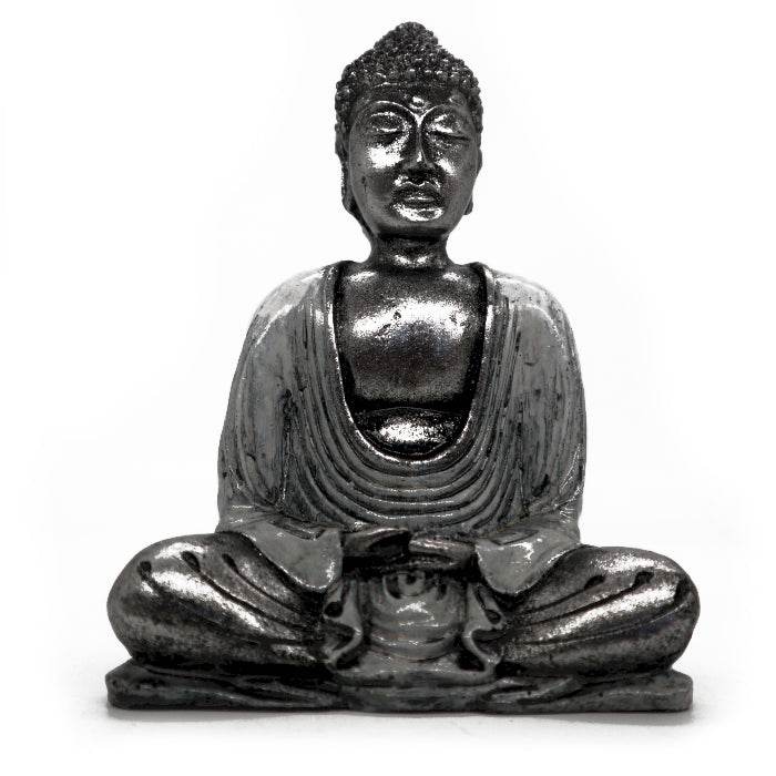 Buddha Statue - Weiß-Grau- mittelgroß - Statuen & Figuren - Hauttempel
