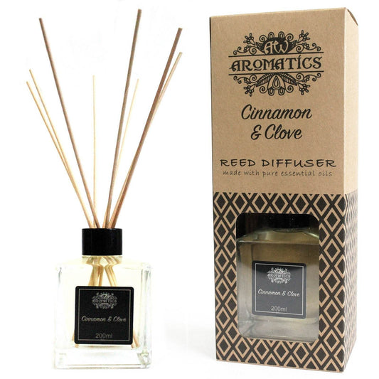 Zimt & Nelke Ätherisches Öl Rattanstäbchen Diffusor 200ml - Rattanstäbchen-Diffusor - Hauttempel