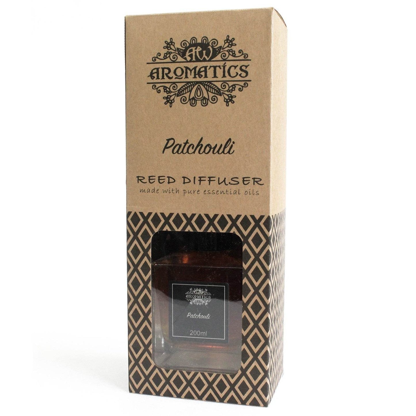 Patchouli Ätherisches Öl Rattanstäbchen Diffusor 200ml - Rattanstäbchen-Diffusor - Hauttempel
