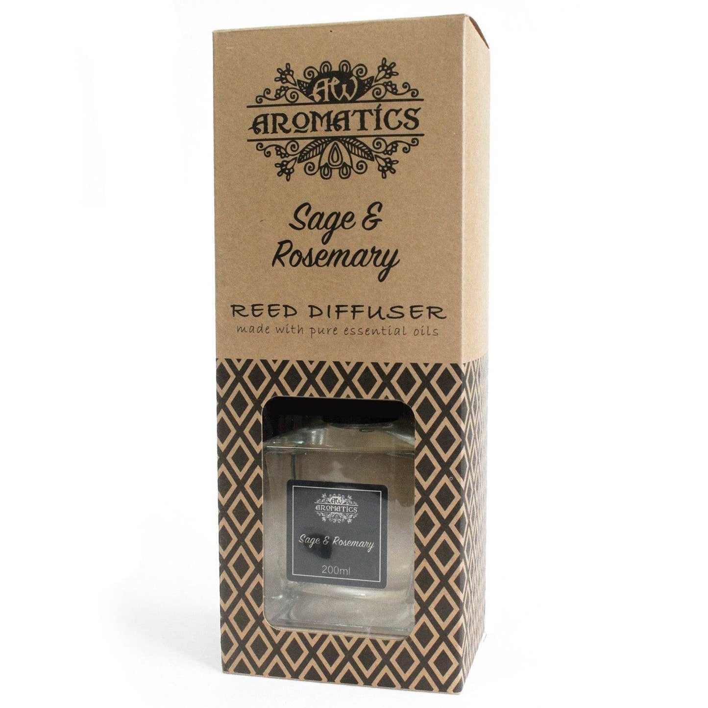 Salbei & Rosmarin Ätherisches Öl Rattanstäbchen Diffusor 200ml - Rattanstäbchen-Diffusor - Hauttempel