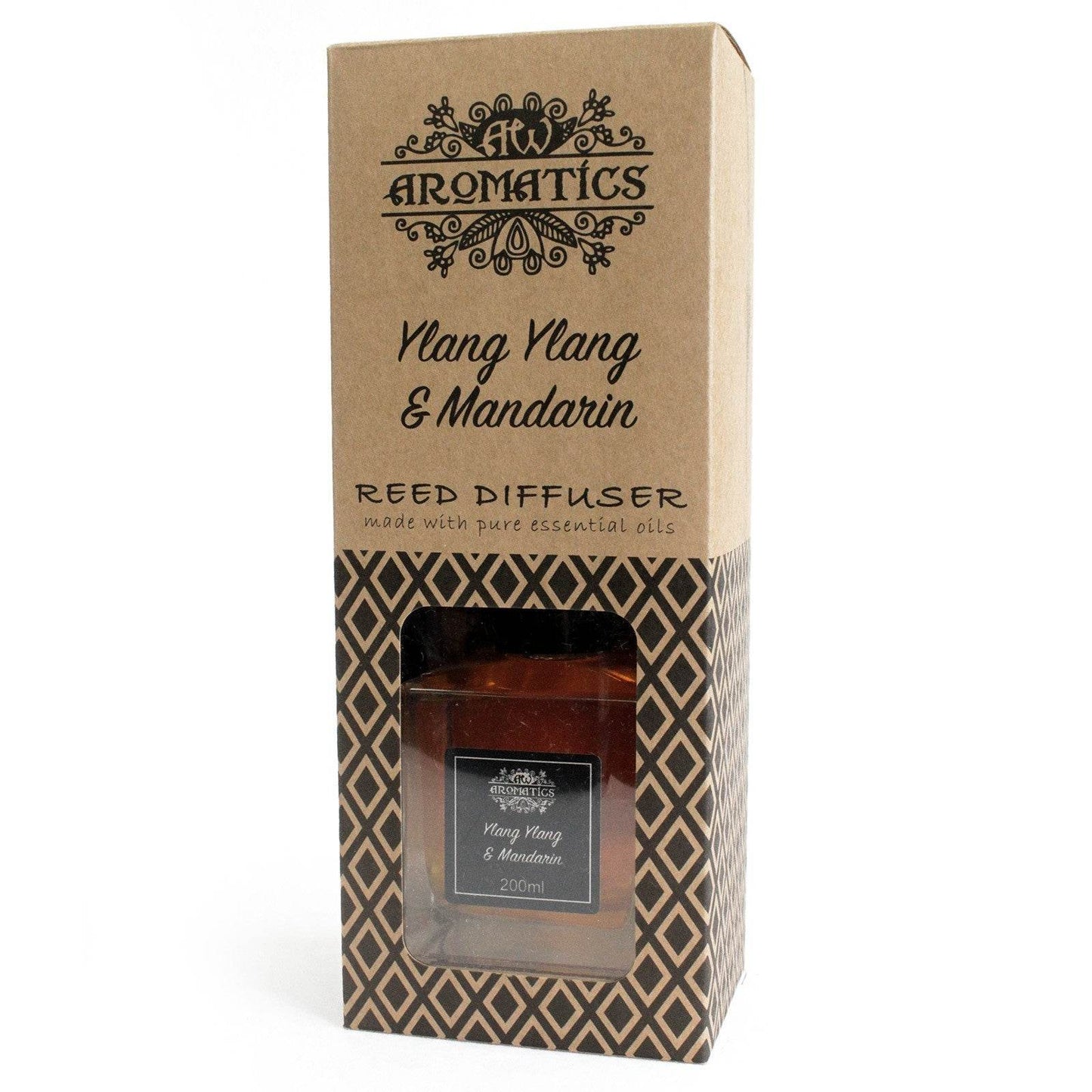 Ylang-Ylang & Mandarine Ätherisches Öl Rattanstäbchen Diffusor 200ml - Rattanstäbchen-Diffusor - Hauttempel
