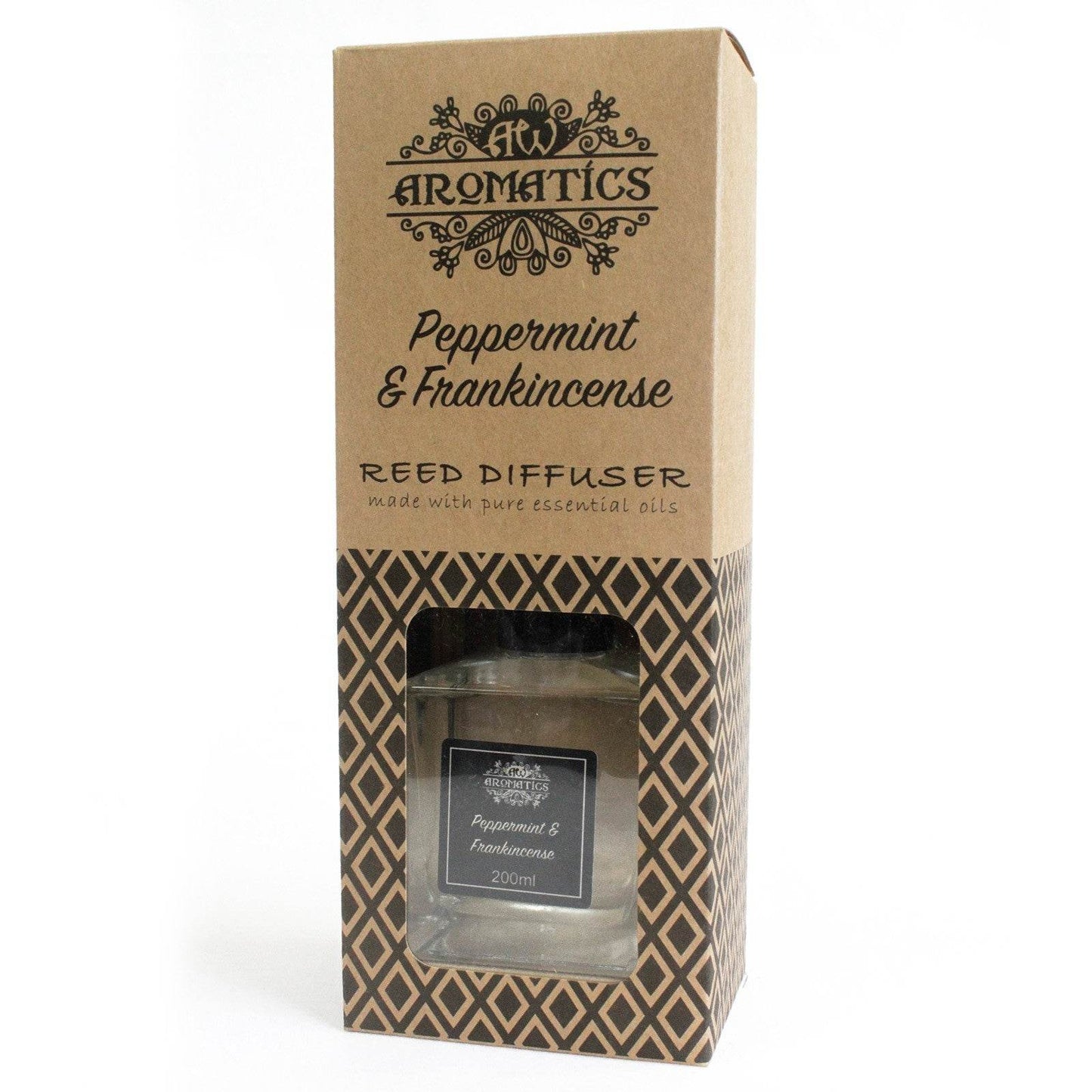 Pfefferminze & Weihrauch Ätherisches Öl Rattanstäbchen Diffusor 200ml - Rattanstäbchen-Diffusor - Hauttempel