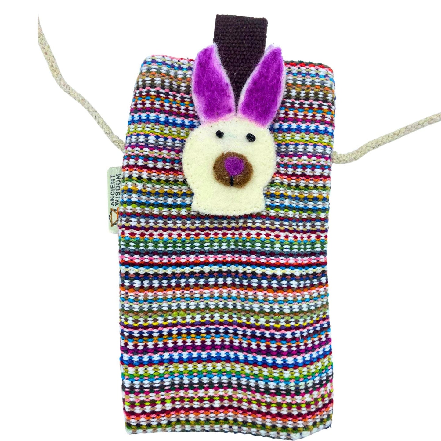 Handytasche - Bunte Streifen & Hasendekor - Handytasche - Hauttempel