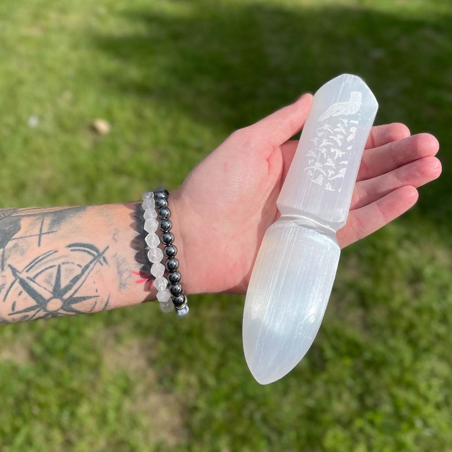 Selenit-Ritualmesser - Bindungen lösen - Selenit-Ritualmesser - Hauttempel
