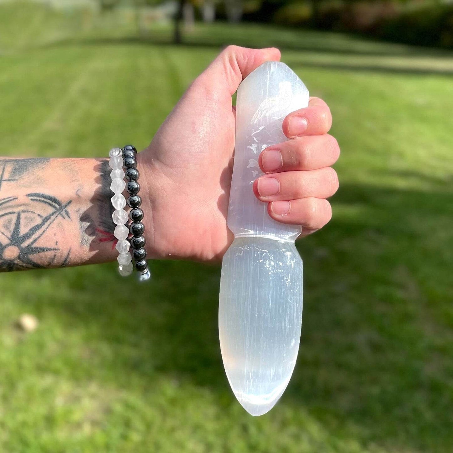 Selenit-Ritualmesser - Bindungen lösen - Selenit-Ritualmesser - Hauttempel
