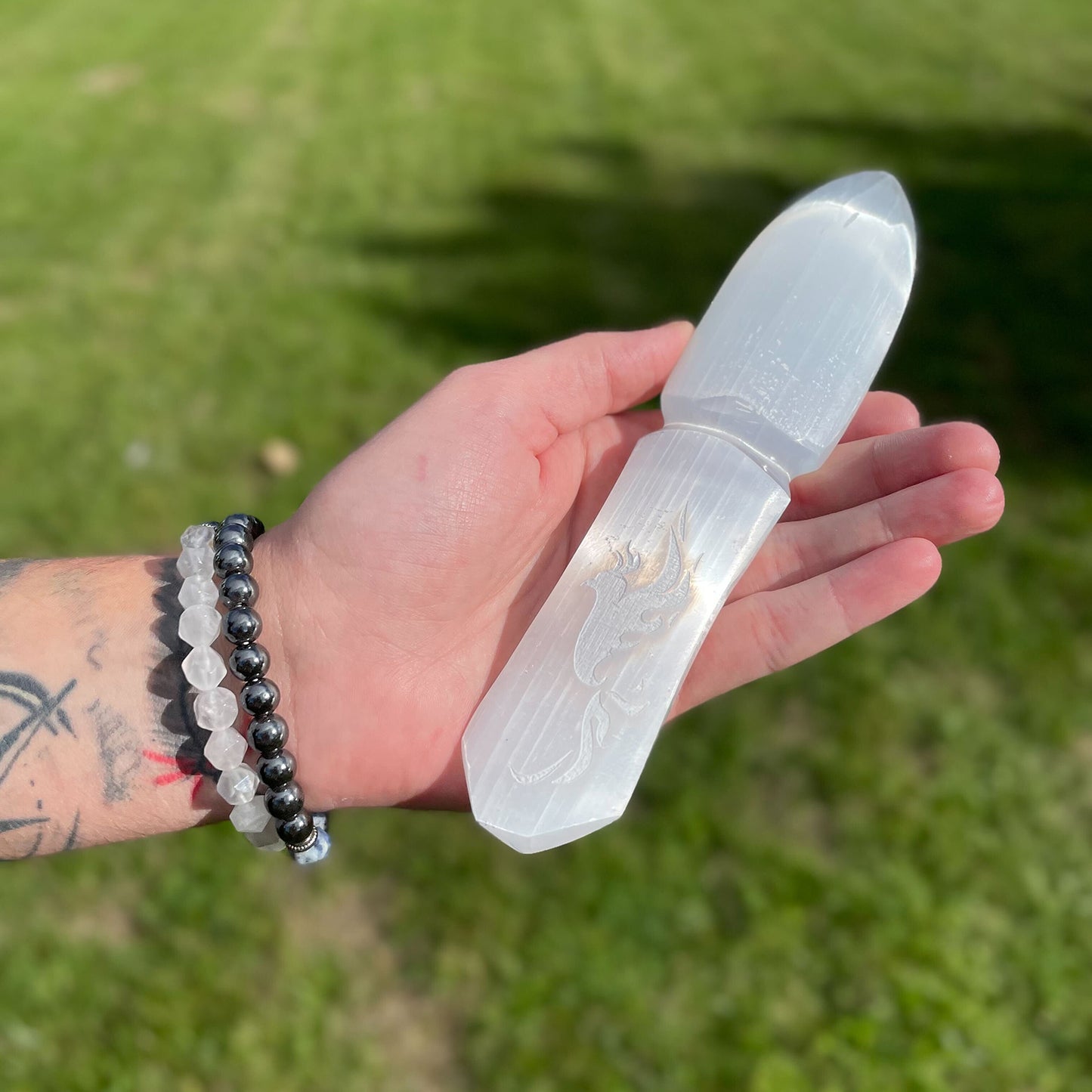 Selenit-Ritualmesser - Vergangenheit loslassen
